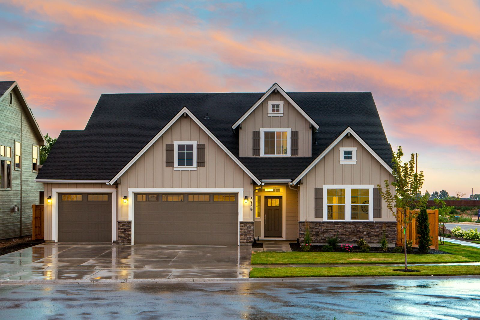 Brick home in a North Carolina neighborhood